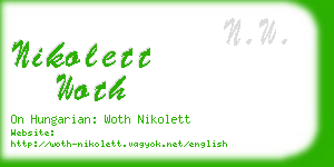 nikolett woth business card